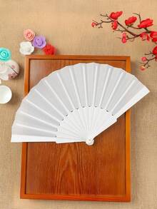 1pc/10pcs Solid Color Flat Plastic Fan,Ladies Folding Fan,Fashionable & Elegant Simple Solid Color Hand Fan,Wedding Performance Fan,Plastic Portable Handheld Dance Party Fan, Chinese Japanese Wedding Decoration Folding, Low-Key And Simple Gift,Suitable For DIY, Suitable For Party Themes Or Creating Unique Designs