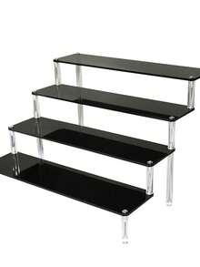 1 件亚克力梯形展示架，3 层梯形展示架，家居收纳展示架珠宝化妆品展示架，多层收纳透明展示架蛋糕架香水架