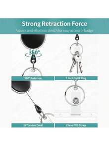 硬质PC塑料透明证件卡套 - 防水耐磨，带伸缩夹 | 适用于医疗卡、社保卡及各种身份证件 | 适合日常使用、办公及户外活动 | 适用于工人、护士、医生、维修人员、医院/办公室工作人员、保安、教师、学生、清洁工、工厂工人、员工、司机及户外爱好者 - 彩色 - 查看 3