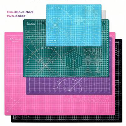 Thảm cắt tự phục hồi dày A2/A3/A4/A5, thảm cắt xoay chống trượt hai mặt, tấm bảo vệ lưỡi dao, thích hợp cho thủ công mỹ nghệ, may vá, làm sổ lưu niệm, DIY, làm sách thủ công, làm mô hình, các dự án cắt vải chính xác.