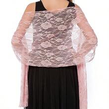 Women's Lace Shawls And Wraps For Formal Evening Party Dress,Bride Bridesmaid Shawl Veil For Wedding - Hồng - Xem 1