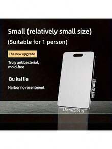 1pc Premium Stainless Steel Cutting Board - Double Sided, Rust-Resistant, Suitable For Meat, Fruits And Vegetables, Dishwasher Friendly, Multiple Sizes Available - Silver - View 9