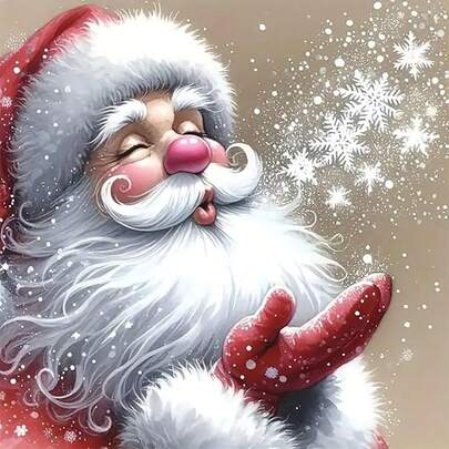 Christmas Santa Rhinestone Art Kit Suitable For Adult Beginners, DIY Rhinestone Art Christmas Diamond Dot Gem Art Craft With Tools, Round Full Drill Diamond Painting Interesting Craft Home Wall Decor And Gift