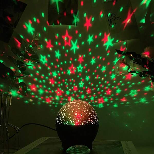 Colorful Rotating Magic Ball Lamp - New Atomic Bomb Star Moon Lamp, USB Powered LED Star Projector For Bedroom, Living Room And Car Decor | Gift For Friends With Aurora And Moonlight Effect, Stage Lighting Atmosphere, Small Magic Ball, Starry Sky And Moonlight Night Light