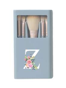 5 Stücke/Set tragbarer Makeup-Pinsel-Set mit Spiegel, Muster mit weißen Gänseblümchen Buchstaben A-Z, verpacktes Makeup-Pinsel-Set, multifunktionaler Makeup-Pinsel mit Spiegelbox, Mini-Multifunktions-Makeup-Stift, Foundation-Makeup-Pinsel, Lidschatten-Pinsel, Grundlagen-Beauty-Tool-Mischpinsel. Der Makeup-Organizer-Ständer enthält Makeup-Pinsel, praktisches Mädchen-Geschenk-Makeup-Tool-Set, ideal als Geschenk, tragbare Reiseutensilien, Reisebedarf, Pinsel-Set, Makeup-Pinsel-Set, Makeup-Set komplett, Makeup-Pinsel-Set, komplettes Makeup-Set, Pinsel-Set, Makeup-Pinsel-Set, Makeup-Geschenkset, Set