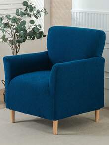 1 件加厚提花躺椅沙发套，可洗宴会椅套 - 寶藍色 - 查看 2