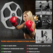 Máquina de Boxeo Musical Bluetooth / Montada en la Pared con Guantes para Hombres y Mujeres / 9 Modos de Música Volumen Ajustable - 1 - Ver 5