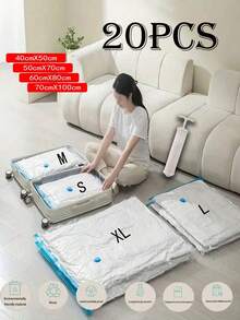 10/9/5/1真空收纳袋 旅行压缩袋 透明压缩袋 夏季衣物收纳袋 PVC防水收纳袋 防虫防霉收纳袋 - 彩色 - 查看 2