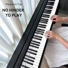 1pc Piano Notes Guide For Beginners, Easy To Install & Remove Piano Keyboard Note Labels, Thick Paper For 61/88 Keys Full Size, Removable With No Stickers Needed, New 2026 Gift For Boys, Girls, Birthday, Christmas - Multicolor - View 4