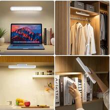 30 cm/11,9" Magnetyczna lampa LED z akumulatorem USB – nowoczesne oświetlenie liniowe, sterowanie dotykowe, odpowiednie do gabinetu, sypialni, gabinetu, kuchni, łazienki, garderoby – oświetlenie LED, minimalistyczny styl, idealne do oświetlenia luster i półek