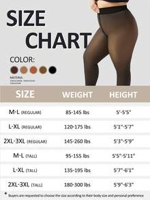 1 PC Plus Size Warm Fleece-Lined Thick Fake Sheer Base Layer Leggings (Tights) - Autumn & Winter Thermal Tight Pants, Stretchy Non-Tight, Fits Body Curves, Warm & Stylish For Outfits - 奶昔 - 查看 6
