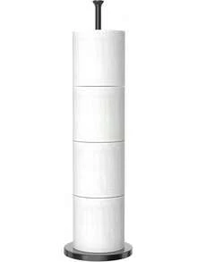 Soporte de papel higiénico (con función de reserva), soporte de almacenamiento de rollos de repuesto independientes, acero inoxidable, diseño moderno - Negro Mate - Ver 12