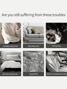 1pc Reusable Double-Sided Hair Removal Brush, Static Cling Pet Hair Remover, Manual Static Lint Brush For Cat Hair, Clothes, Sofa, Furniture, Bedding And Carpet Cleaning - Plastic Material, No Electricity Needed, Gently Shaves And Cleans Fur, Creates A Tidy Home - Multicolor - View 8