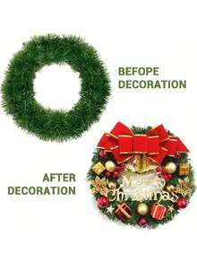 1 pieza 2/3/5 M Enredadera de Navidad artificial verde - Follaje falso suave y grueso, ideal para decoración del hogar, perfecto para coronas de estilo rústico, base de corona de Navidad artificial, guirnalda de Navidad, decoraciones navideñas, guirnalda de árbol de Navidad artificial, para decoración navideña del hogar y al aire libre, perfecto para árboles de Navidad, patios y talla grande decoración de invierno