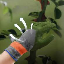 1 双重型防滑防刺园艺手套 - 带防滑手柄的绿色植物护理手套，适用于修剪、除草、清洁 - 适用于玫瑰、龙舌兰和其他尖锐植物 - 适用于室内、厨房、汽车和家庭使用 - 符合人体工程学的设计和耐用的 PP 材料 - 男女通用 - 彩色 - 查看 5