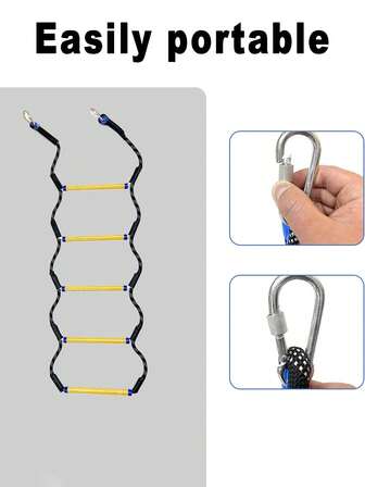 1 pièce Échelle de corde de bateau 5 marches, pour bateau pneumatique, kayak, bateau à moteur, canoë, bateau de pêche, échelle de corde de débarquement marine portable extra longue à cinq pneus