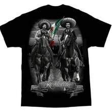 Pancho Villa Revolucion Mexico Chicano Art David Gonzales DGA T Shirt - màu đen - Xem 1