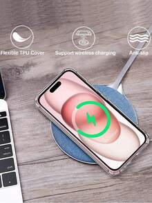 CSDZ Shockproof Transparent Silicone Phone Case, Compatible With IPhone, Galaxy, And Other Phones, TPU Protective Back Cover, Waterproof, Anti-Drop, Anti-Scratch - Clear - View 6