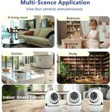 2pcs 1080P Home Security Cameras – 2.4GHz WiFi Indoor/Outdoor Surveillance Cameras, Baby Monitor, Dog Camera, 24/7 Recording, Two-Way Audio, Night Vision, 360° AI Motion Detection, Cloud/SD Storage, Suitable For Babies/Elders/Pets/Nannies/Cats/Dogs - White - View 11