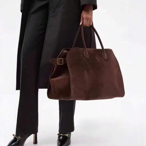 Bolsa tote vintage de grande capacidade com design de nicho de alta qualidade para mulheres - moderna, adequada para todas as estações. Bolsa transversal multifuncional de ombro único, oferece amplo espaço para bolsas de ginástica, bolsas e deslocamento diário em estilo retrô.