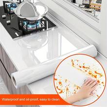 1 Roll Transparent Waterproof Oil-Proof Self-Adhesive Paper, Peel And Stick, Oil And Heat Resistant, Suitable For Kitchen Cabinet Shelves, Drawers Lining, Kitchen And Room Decoration