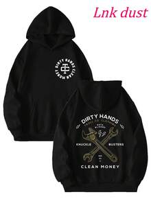 Troll CoWork Hard Hoodie Print,250g Polyester Men's And Women's Clothing Casual And Cozy Hoodies Leyo,  Long Sleeve Hooded Sweatshirt, Casual Versatile Top For Autumn Winter - 黑色 - 查看 1