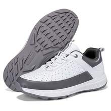 Neue Herren Golfschuhe, bequeme Leder Golf Trainingsschuhe, hochwertige Outdoor Einfarbige Herren Golf Sportschuhe