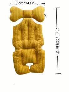 1pc Baby Stroller Seat Cushion, Infant Car Seat Pad, Thickened Cotton Mat