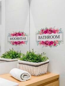 Letter Graphic Wall Sticker, Pvc Waterproof Self Adhesive Wall Art Decor Home Bathroom Decor, Stickers, Wall Decal, Vinyl Decal Home Decorations, Spring Decoration Items Refresh Your Home, Festival Decoration Stickers Gifts Birthday Graduation