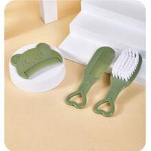 3pcs Baby Comb Set, Newborn Soft Hair Brush, Baby Bath Brush, Baby Care Grooming Tools - Multicolor - View 12