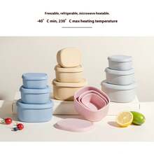 Hộp đựng cơm hình bầu dục nhỏ có nắp, chịu nhiệt, thích hợp cho nhân viên văn phòng - Nhiều màu - Xem 9