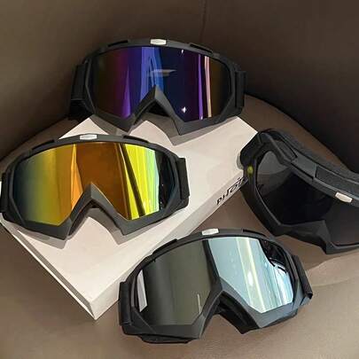 1 Piece, Winter Skiing Equipment, Adult Skiing Goggles, KTM Motorcycle Goggles, Riding Goggles, Snowmobile Goggles, Mountaineering Goggles, Winter Skiing Goggles, Sponge Comfort Goggles