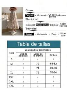 Falda larga de mujer plisada con estampado floral vintage, falda corta coreana, ropa de calle, falda midi, cintura elástica y cordón, falda halter de mujer - Albaricoque - Ver 9