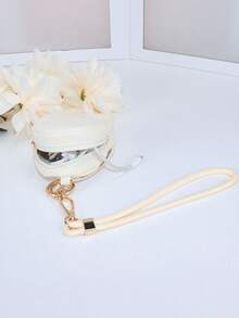 1pc Mini Backpack Keychain With Wrist Keychain Cute Cosmetic Bag For Women PU Leather Makeup Bag Key Pocket Lipstick Bag Coin Bag Data Cable Organizer Zipper Pouch Wallet Mini Wallet Purse Wallet Wristlet Wallet Card Wallet