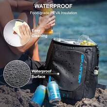 SPARTER Mochilaérmica aislada a Prueba de Fugas, 33/45 latas, 2 Compartimentos aislados, Bolsaérmica portátil, Ligera, para Viajes en la Playa, Camping, Almuerzo para Hombres y Mujeres - Lata negra-33 - Ver 6