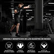 KIROGILY Guantes Box, Guantes de Box para Hombres y Mujeres de 12-14-16 oz, Guantes de Boxeo Adecuados para Artes Marciales Sparring. Incluir Protector Bucal, Correas Boxeador, Bolsa Almacenamiento - 14 onzas - Ver 10