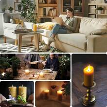 4/6pcs Handmade Rolled Beeswax Candles, Handcrafted Honeycomb Beeswax Pillar Candles, Bee Farm Gifts, Suitable For Candle Lovers, Home Decor, Christmas Decoration (4 X 10cm)