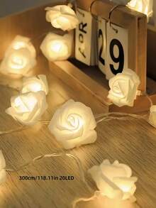 1 套 LED 仿金叶仙女灯、藤蔓花环装饰灯、金叶节日灯、情人节、生日毕业礼物、假植物 - 彩色 - 查看 19