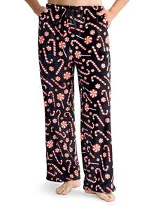 Mens Pajama Pants Soft Flannel Fleece Pajama Bottoms Sleep & Lounge Pants With Pockets And Drawstringhalloween - Kẹo Giáng sinh - Xem 1