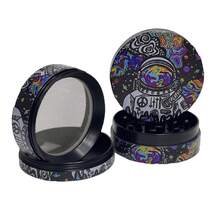 4pcs Astronaut Design Premium Vanilla Grinder Set, Spice Grinder With Pollen Collector, Sharp Blades For Fine Grinding, Fashionable & Practical Men's Accessory For Vanilla - Starry Sky - View 7