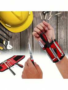 1PC Magnetic Bracelet With Strong Magnet To Hold Screws, Nails, Drill Bits, Small Tools, Etc. - Unique Gift For Men And Women. - Black - View 3