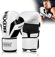 Guantes de Box Profesional, Guante de Entrenamiento para Adulto Boxeo Boxing Gloves Durable Transpirable Gloves MMA 12oz para Mujer Hombre Boxeo Artes Marciales Mixtas Kickboxing Muay Thai - 1 - Ver 5