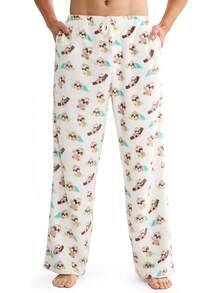 Mens Pajama Pants Soft Flannel Fleece Pajama Bottoms Sleep & Lounge Pants With Pockets And Drawstringhalloween - Lười biếng - Xem 1