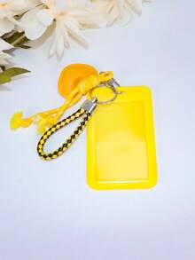 1pc Kawaii Cute ID Card Holder Heart Charm Keychain Suitable For Women Daily Wear Best Gift For Doctor Nurse Teacher Student Office Worker Money Wallet Mini Wallet Purse Wallet Wristlet Wallet Card Wallet