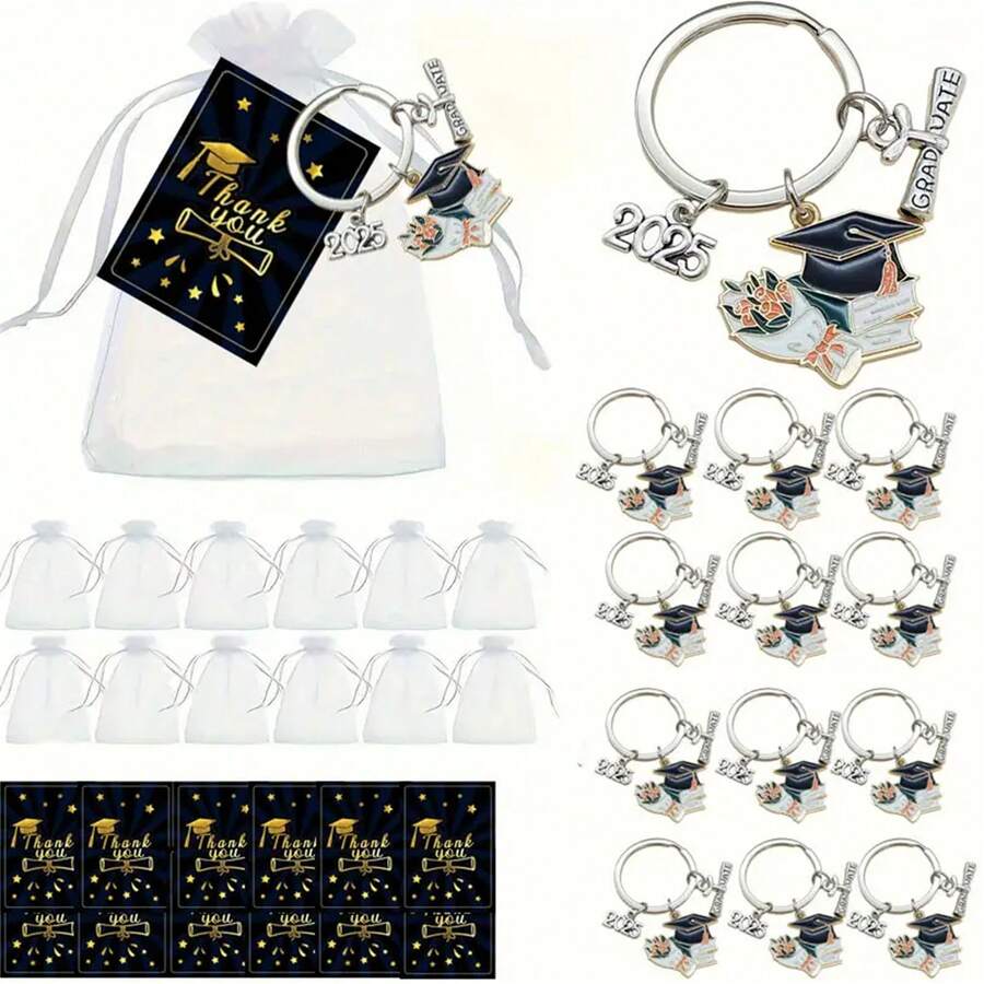 Portachiavi Laurea 2025 Classe - Regalo Diploma Argento Con Cappellino