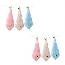 1/3/6 Stücke quadratische Baumwoll-Taschentücher 34*34cm, verschiedene Farben, besticktes Schneemann-Muster. Saugfähig, schnelltrocknend als Handtuch, geeignet für Badezimmer, Küche, Reisen, Hotel, Outdoor, Geschenk zu Feiertagen, unisex