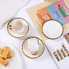 90ml/3.16oz Coffee Cup & Saucer Set, Suitable For Drinking Espresso Or Turkish Coffee - Type I - View 6