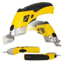 مقص كهربائي SNUOK سعة 2000 مللي أمبير، شفرات من الفولاذ المقاوم للصدأ للأقمشة والورق والجلد، أداة DIY لاسلكية، بطارية ليثيوم أيون 3.7 فولت، شحن عبر USB (لا يشمل محول)، يمكن الاستخدام أثناء الشحن - أصفر - مشاهدة 11