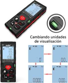 ATOLLA Telémetro Láser 60m Medidor Láser de Distancia Pantalla Retroiluminada LCD con Función de Alenamiento de Datos M \/ In \/ Ft, Puede medir pitagórico, área y volumen, Alta Precisión ±2 mm, Protección IP54 - negro - Ver 4