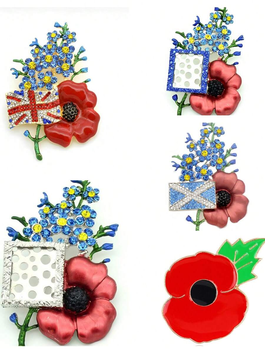 Vergiss nicht Mohnblume Brosche UK Gedenk Abzeichen Geschenk Weihnachten
